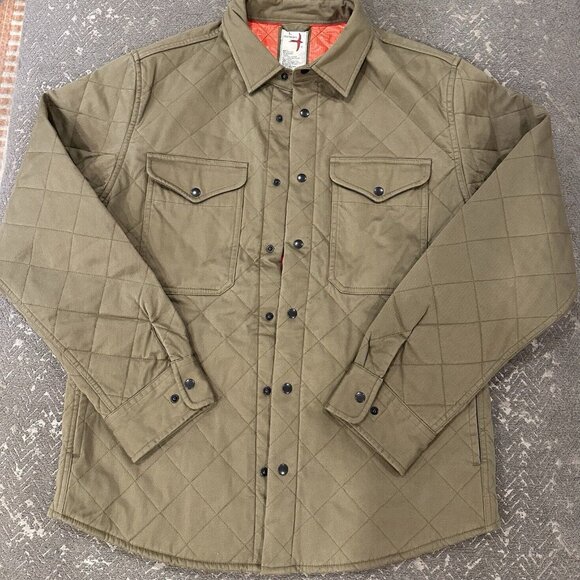 RELWEN Moleskin Twill Insulated Shirt Jacket in Barleycorn, Mens Large - Picture 2 of 5